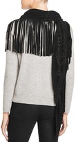 Thumbnail for your product : Linea Pelle Suede Laser Cut Fringe Scarf