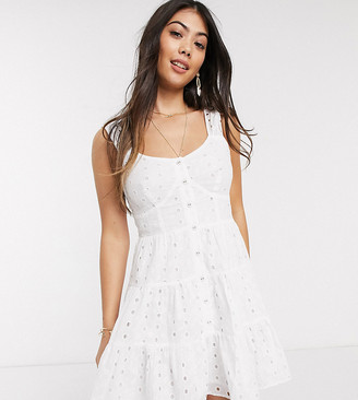 petite white sundress