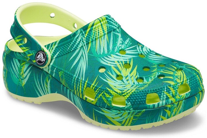 Crocs Classic Platform Tropical Clog Wedge Shoe - Multi - ShopStyle