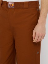Thumbnail for your product : Boramy Viguier Western Press-stud Cotton-blend Twill Trousers - Camel