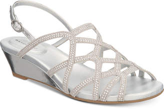 Bandolino Galtelli Embellished Slingback Wedge Sandals