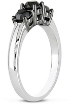 Thumbnail for your product : Ice 1 CT Black Diamond TW 10K White Gold Three Stone Ring