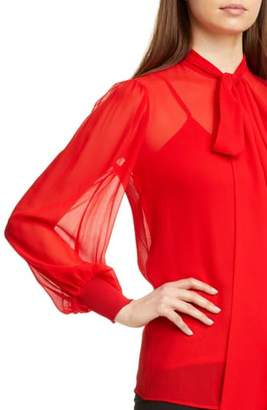 Givenchy Silk Georgette Blouse with Removable Tie