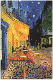 Red Barrel Studio The Cafe Terrace on the Place du Forum Café Terrace at Night 1888 Print On Acrylic Glass