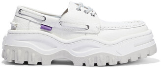 Eytys Mykonos Textured-leather Exaggerated-sole Sneakers - ShopStyle 