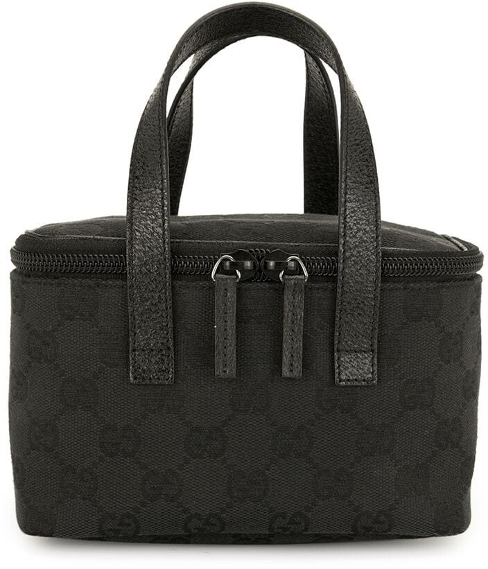 Gucci Pre-owned GG Canvas & White Leather Tote