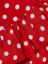 Thumbnail for your product : Michael Kors Polka Dot Ruffle Silk Dress