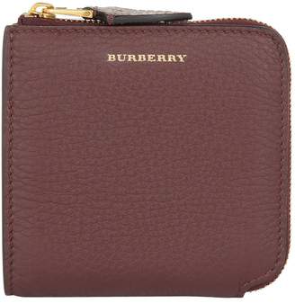 Burberry Grained Leather Square Wallet