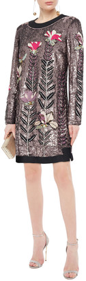 Temperley London Sequin-embellished Embroidered Tulle Mini Dress
