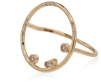 Xiao Wang 14kt gold Gravity circle diamond ring