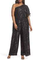 Thumbnail for your product : Adrianna Papell Floral Chiffon One-Shoulder Jumpsuit