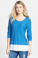Thumbnail for your product : DKNY DKNYC Mixed Media Pullover