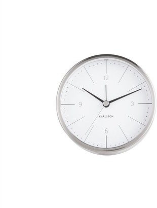 Karlsson Minimal Metal Alarm Clock - Silver