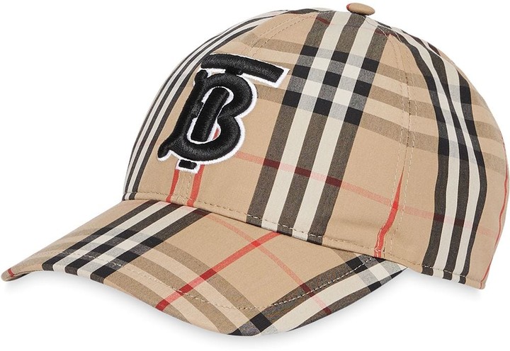burberry vintage check baseball cap