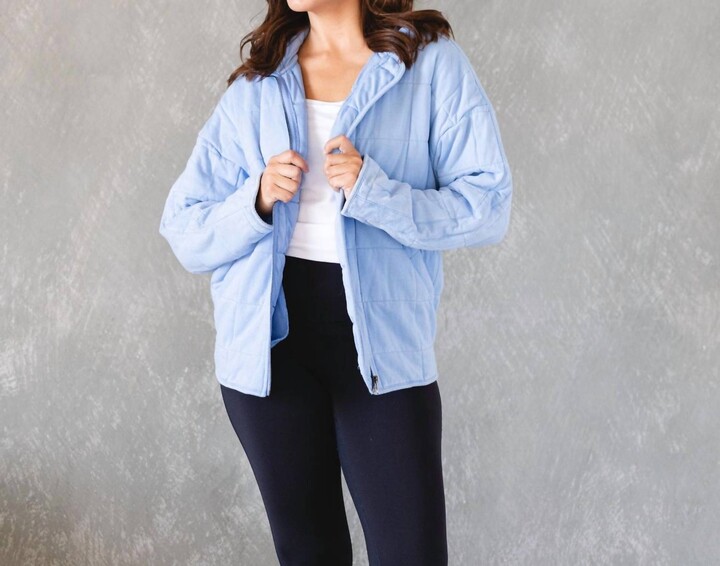 AEMI + CO Sky Blue Dixie Quilted Jacket