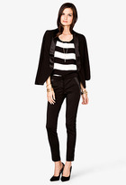 Thumbnail for your product : Forever 21 Striped Zippered Top