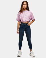 Thumbnail for your product : Topshop Petite Jamie jean in blue black