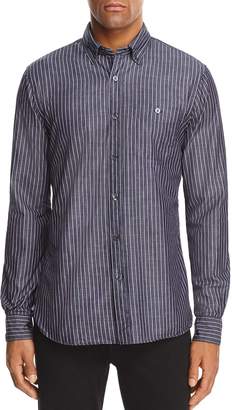 Todd Snyder Indigo Stripe Long Sleeve Button-Down Shirt