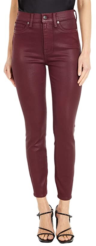 burgundy jeans for women