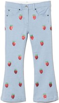 Thumbnail for your product : Stella McCartney Kids Embellished Strawberry-Print Jeans