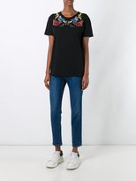 Thumbnail for your product : Alexander McQueen embroidered butterfly T-shirt - women - Cotton/Polyester/glass - 38