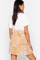 Thumbnail for your product : Nasty Gal Womens Let's Patch Things Up Floral Mini Skirt - Orange - 14