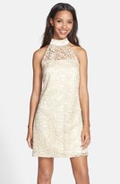 Thumbnail for your product : Laundry by Shelli Segal Embroidered Mesh Trapeze Dress