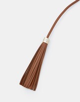 Thumbnail for your product : Lafayette 148 New York Stripe Raffia Nappa Leather Tassel Obi Belt