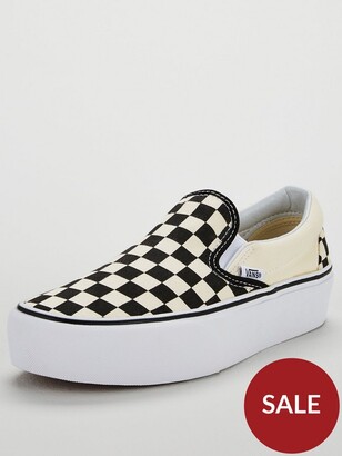 blue checkered platform vans