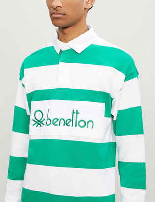 Benetton Striped cotton polo shirt