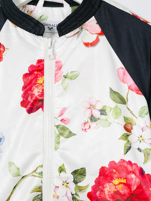MonnaLisa floral print bomber jacket