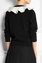 Thumbnail for your product : Valentino Ruffle-trimmed stretch-knit sweater
