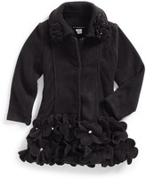 Thumbnail for your product : Kate Mack Flower Embellished Fleece Coat (Little Girls)