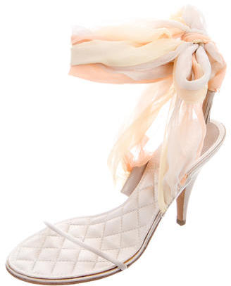 Chanel Satin Chiffon Sandals