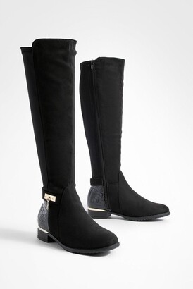 flat black boots womens uk