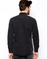 Thumbnail for your product : ASOS Twill Shirt In Long Sleeve With Acid Wash