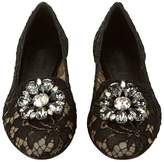 Thumbnail for your product : Dolce & Gabbana Embellished Lace Vally Flats