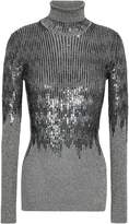 Thumbnail for your product : Missoni Sequin-embellished Metallic Stretch-knit Turtleneck Top