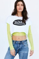 Thumbnail for your product : Out From Under Diamond Fishnet Long Sleeve Crop Top
