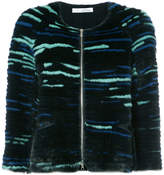 Thumbnail for your product : Oscar de la Renta striped fur jacket