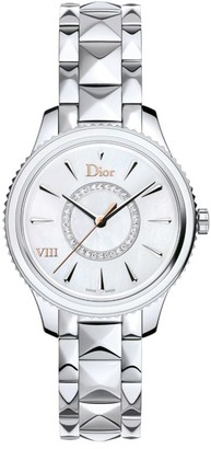 Christian Dior VIII Montaigne Diamond, Mother-Of-Pearl & Stainless Steel Bracelet Watch