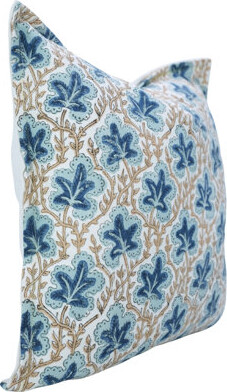 Fabdivine Double Oxford Border Cushion Cover Artisan Cotton Home Décor Accent Throw Pillow- Pushp Samita