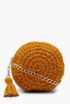 Thumbnail for your product : boohoo Handmade Woven Round Bag