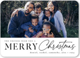 Thumbnail for your product : Shutterfly Holiday Cards: Scripted Spirit Holiday Card, White, 5X7, Christmas, Matte, Signature Smooth Cardstock, Rounded