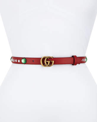 Gucci Crystal Belt w/ Double G Buckle