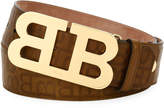 Bally Mirror B Stamped Leather Belt,  