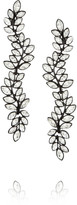 Thumbnail for your product : Kenneth Jay Lane Blackened Swarovski crystal clip earrings