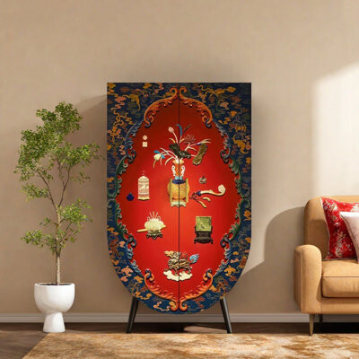 East Urban Home French style double doors bedroom home wardrobe