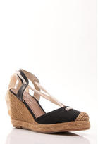 Thumbnail for your product : NVY Nvy Women's Shoe Wintergreen  Canvas Ankle Lace Up Espadrille Platform Wedge In Black