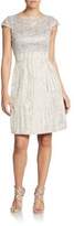 Thumbnail for your product : Kay Unger Embellished Cap-Sleeve Bodice Dress